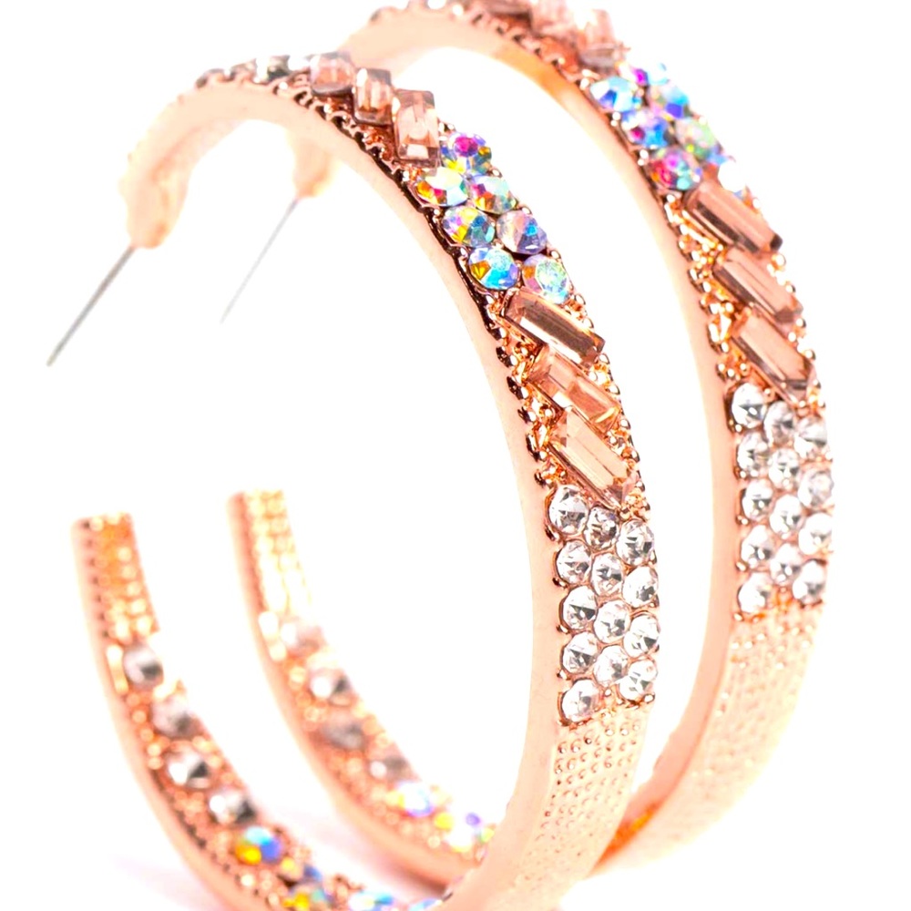 Chunky shiny copper hoop